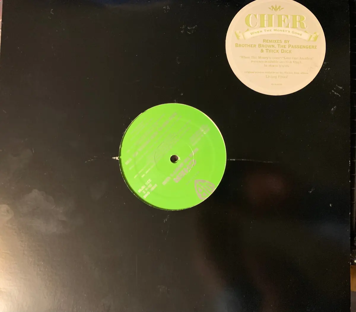 Cher - When The Money's Gone 2Xlp Promotional Vinyl - Remixes - Used 1