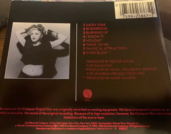 Madonna - Madonna (Self Titled) Original 80'S Pressing! Cd - Used 2