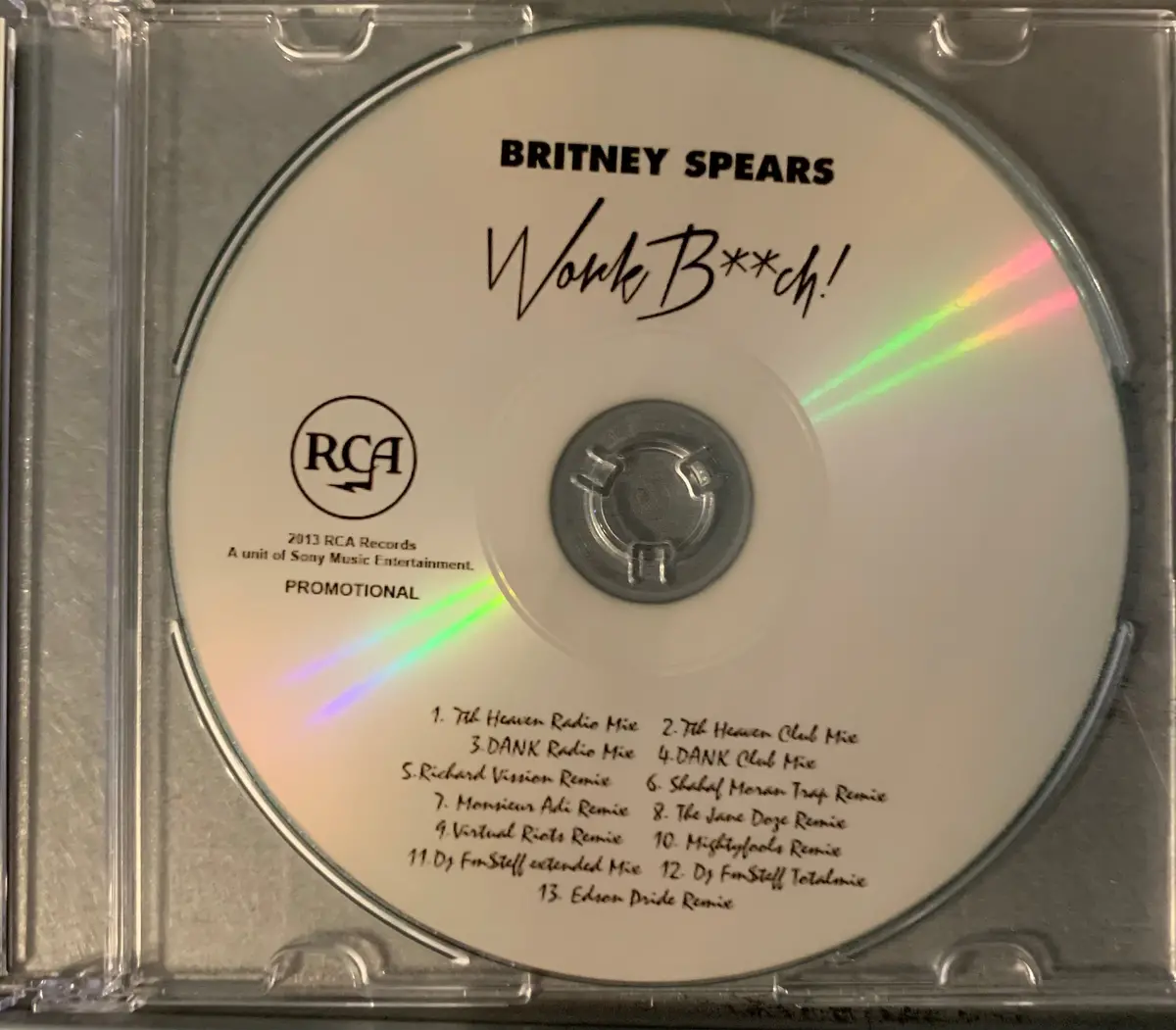 Britney Spears Work Bitch - The Remixes Cd Single (Dj) 2
