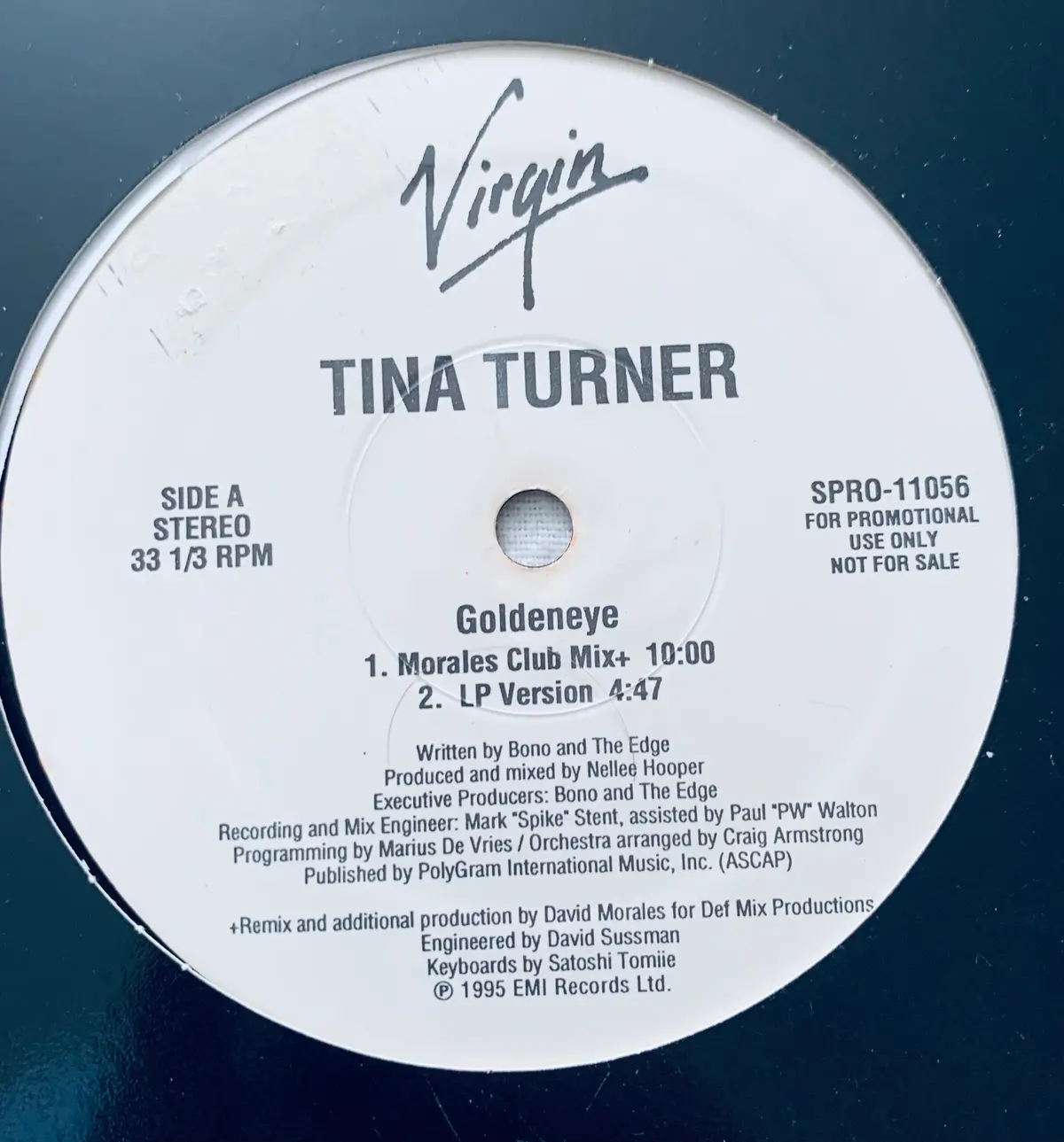 Tina Turner -Goldeneye  Original Promo 12" Lp Vinyl - Used 1