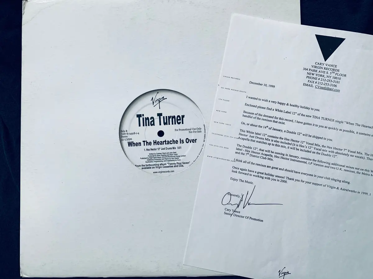 Tina Turner - When The Heartache Is Over   Original 12" Lp Vinyl - Used 1