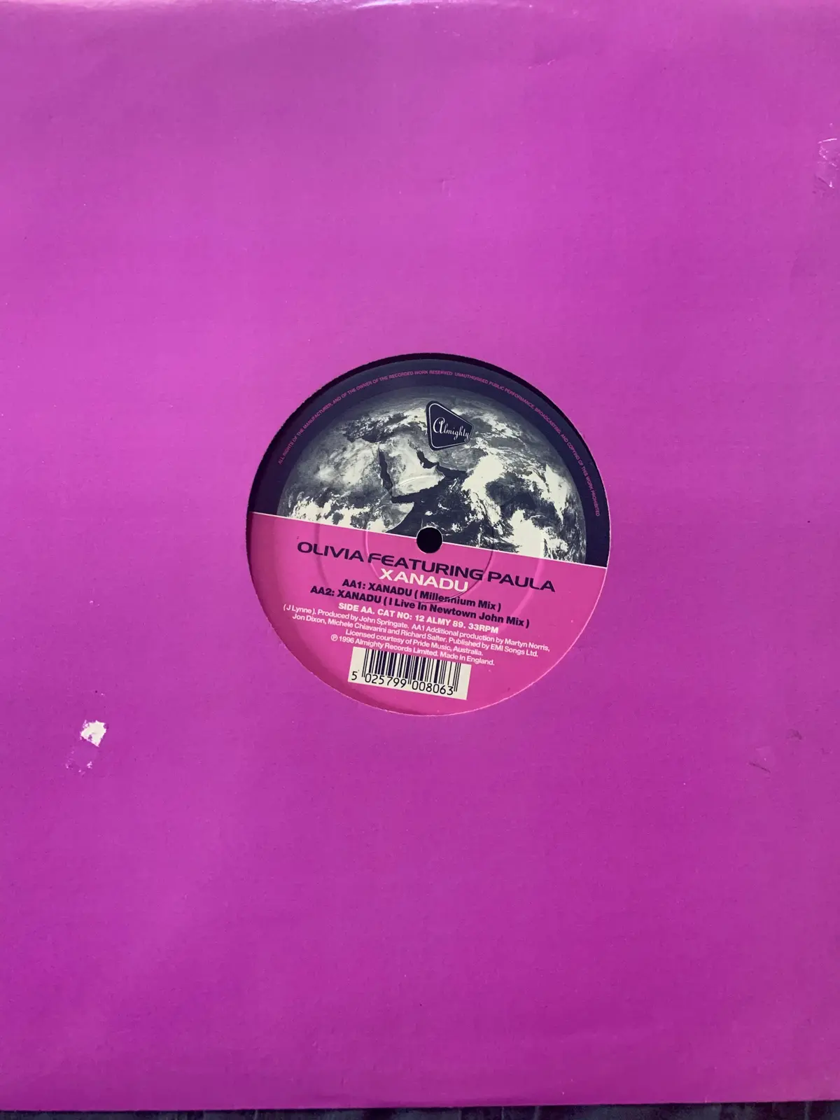 Olivia Ft: Paula - Xanadu (Almighty Mixes) Import 12" Lp Vinyl - Used 2