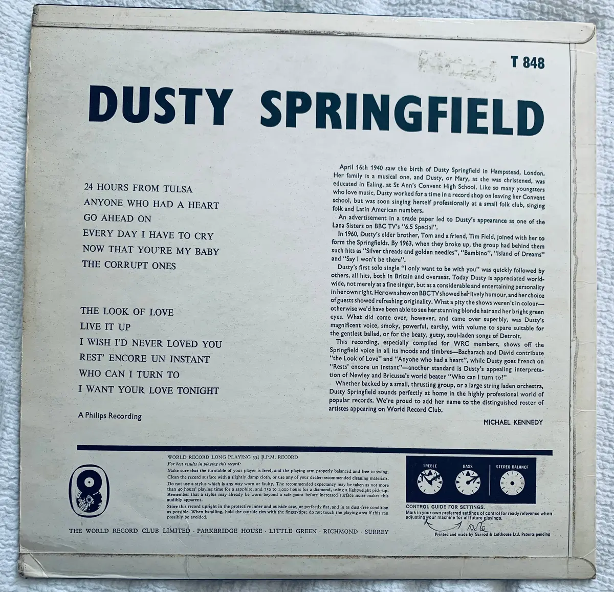 Dusty Springfield - Dusty Springfield (Self Titled) Lp Vinyl - Used 2