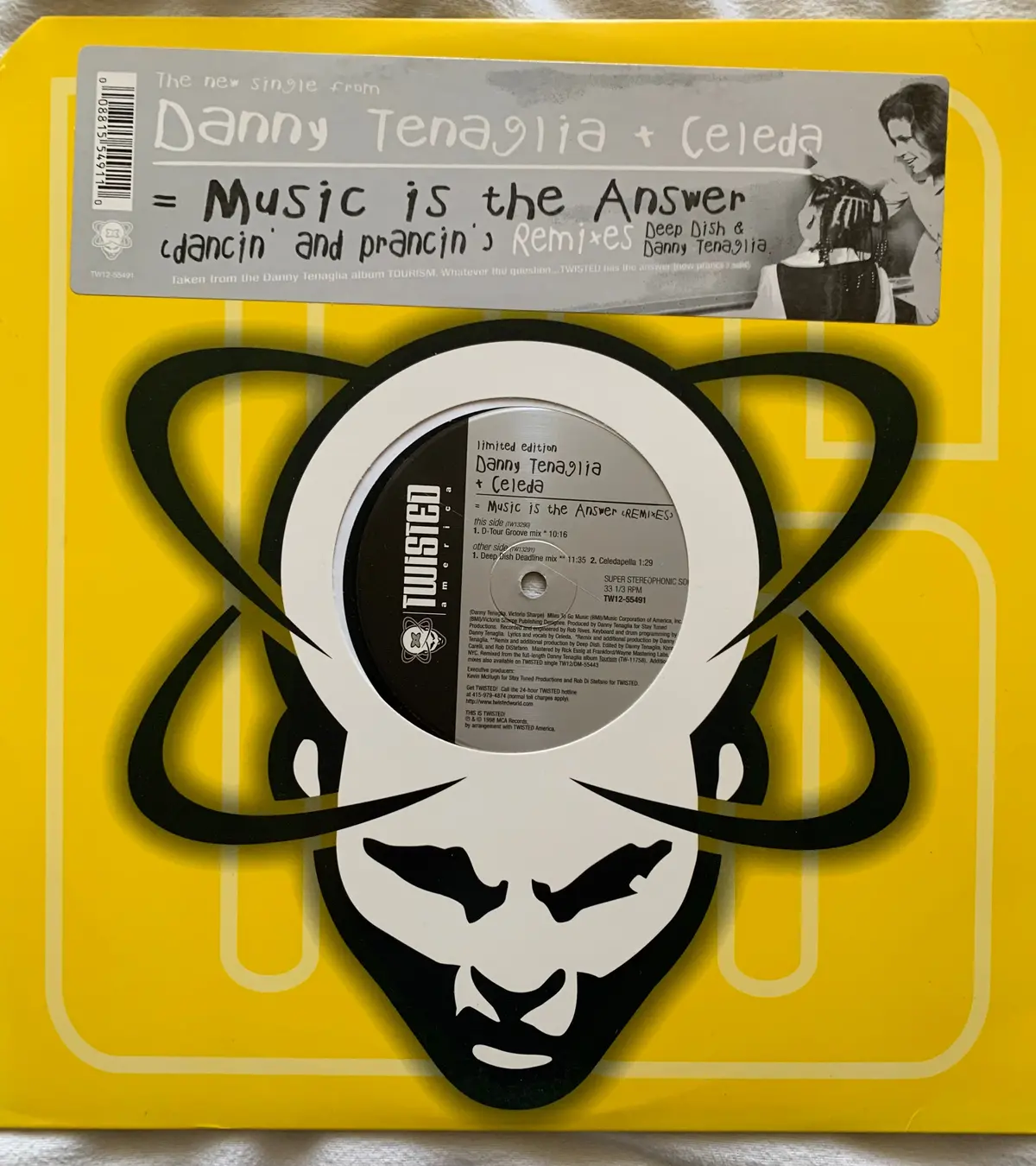 Danny Tenaglia & Celeda - Music Is The Answer -  12" Remix Lp Vinyl - Used 1