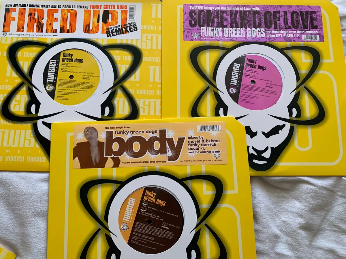 Funky Green Dogs - 3 Vinyl 12" Lp Set Pt 2 (Fired Up, Body, Some Kind Of Love) - Used 1
