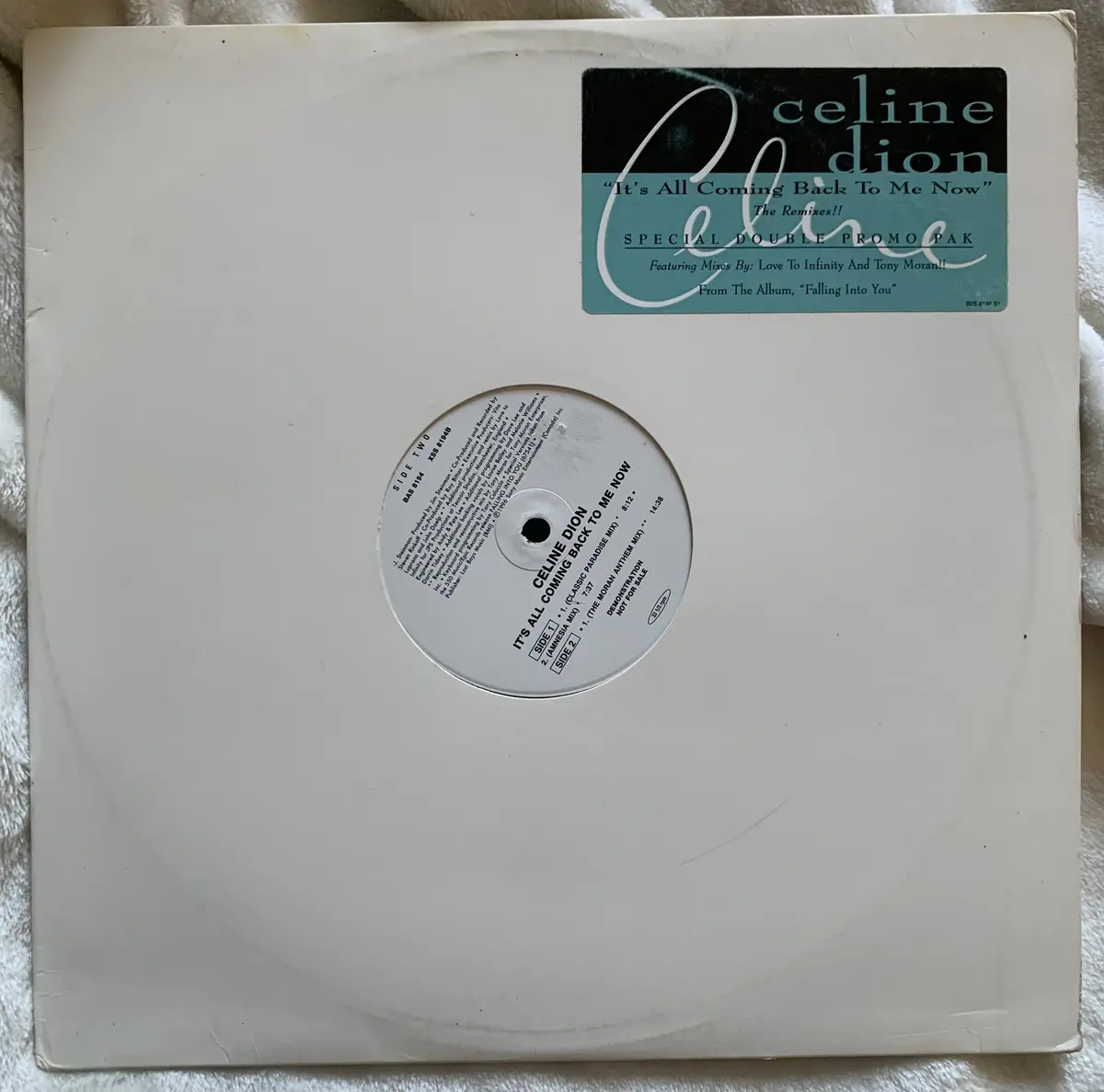 Celine Dion - It's All Coming Back To Me Now (Promo) 12" Remix Lp Vinyl - Used 1
