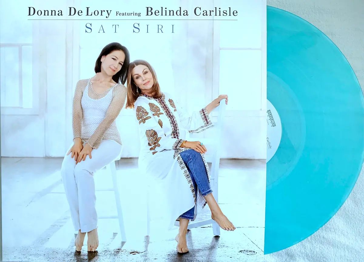 Donna De Lory Ft: Belinda Carlisle - Sat Siri  (12" Teal Blue Lp) Vinyl  (Autographed By Donna) 1