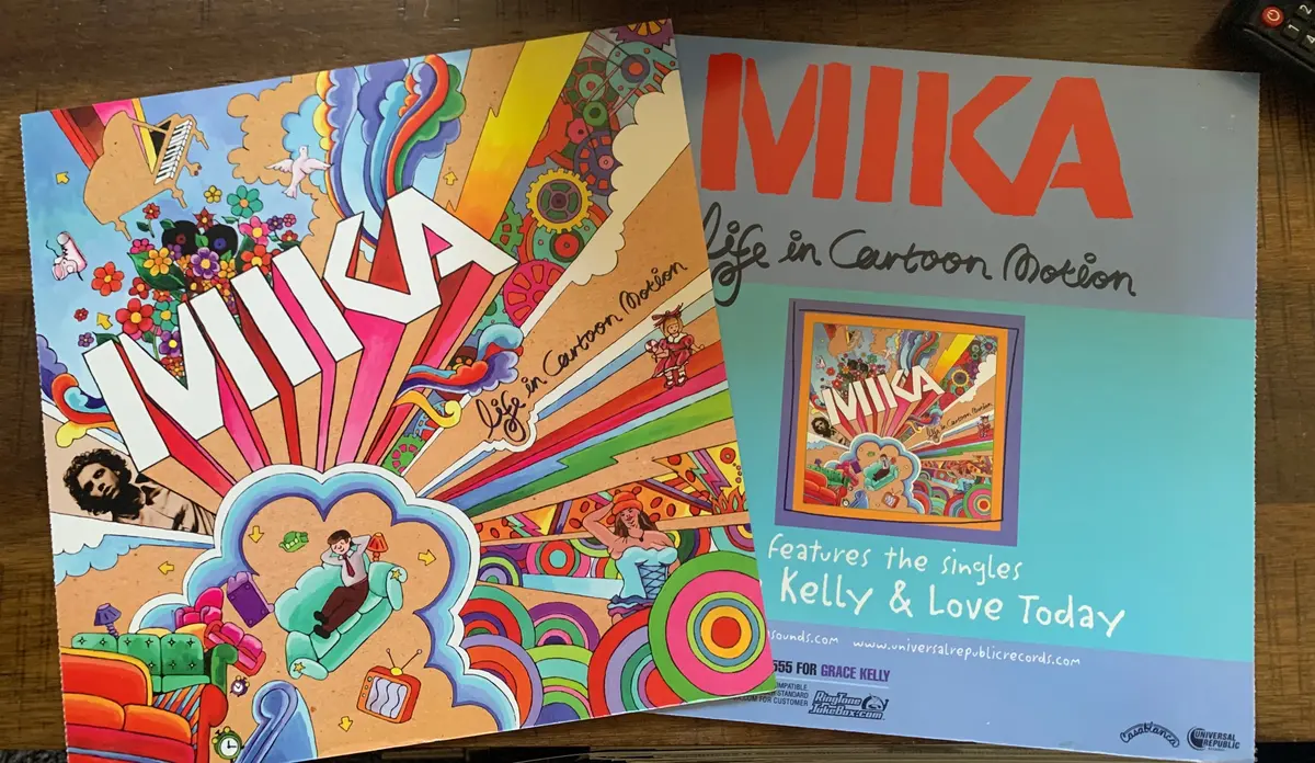 Mika - 2 Promo Flats 12X12"  - Life In Cartoon Motion - Used 1