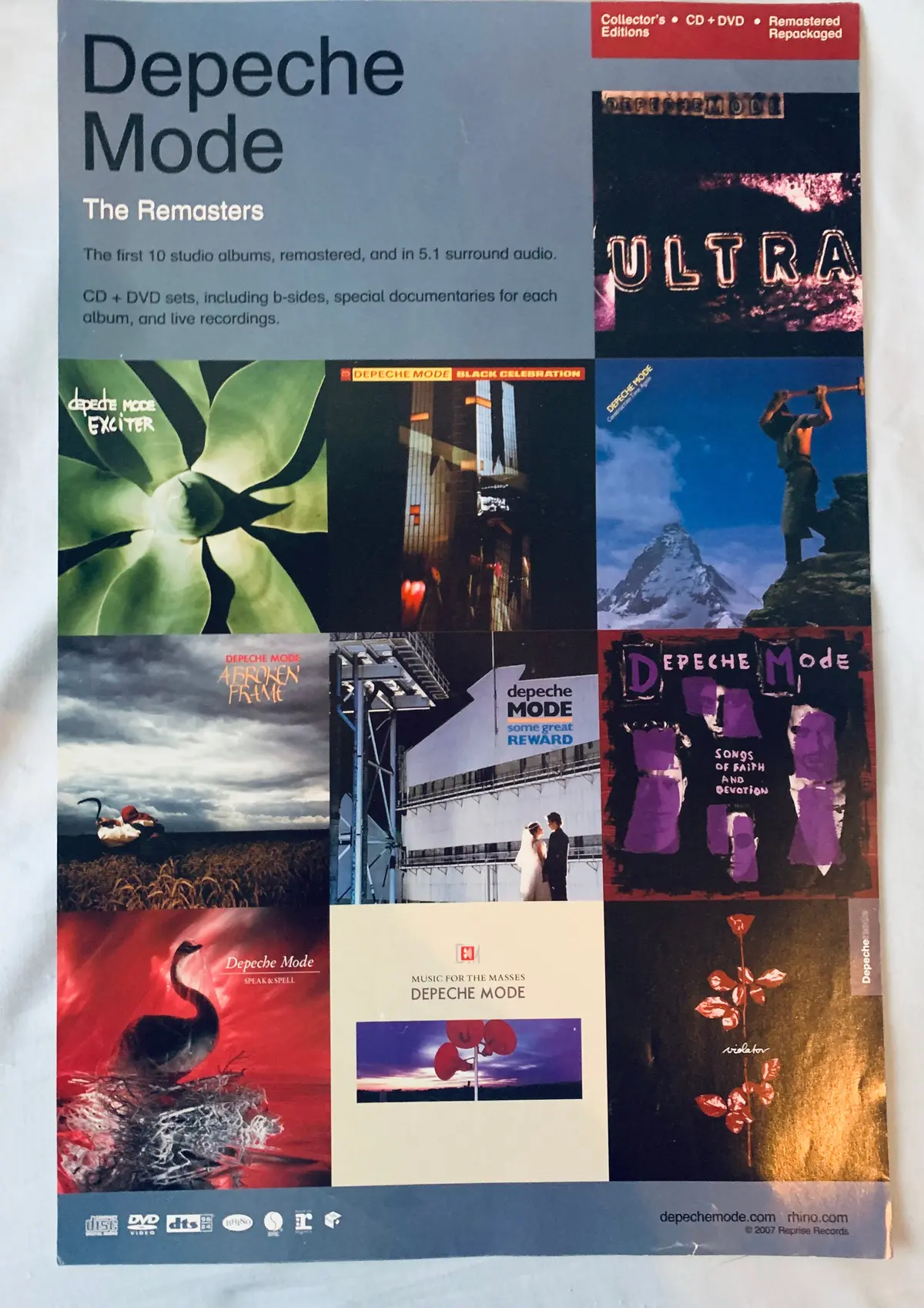 Depeche Mode - The Remastered Promo 11X17 Poster 1