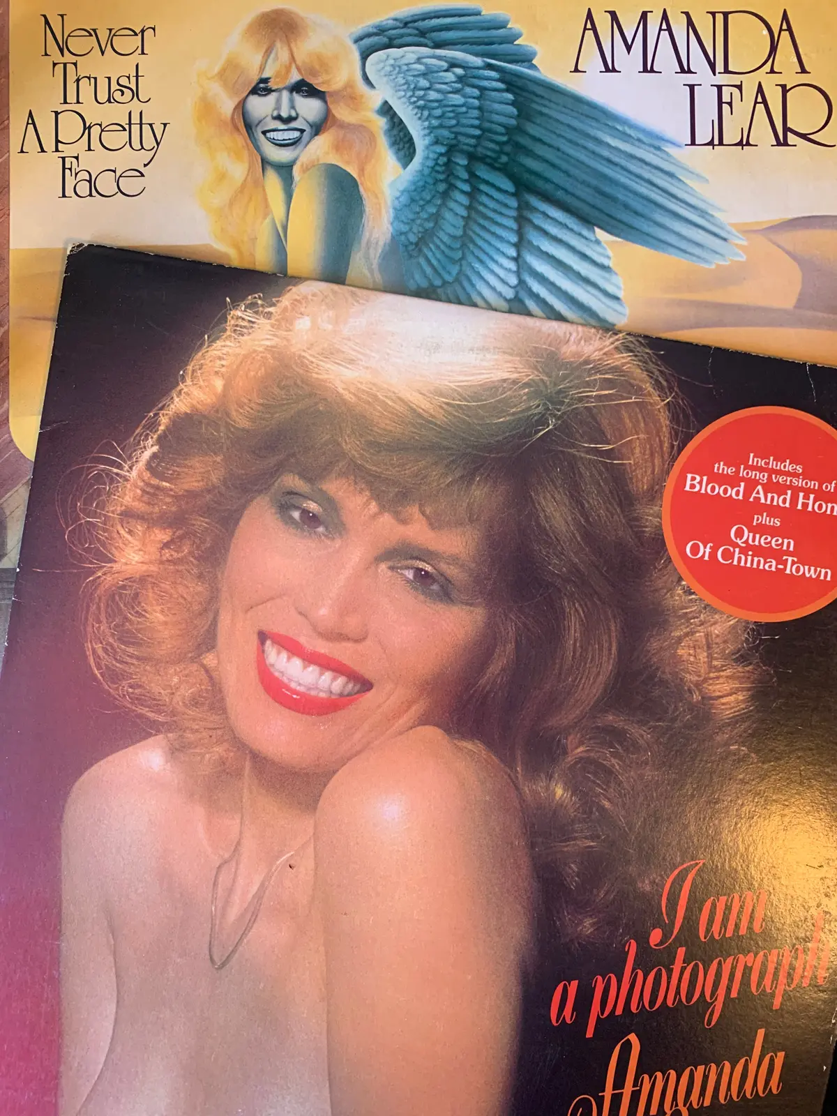 Amanda Lear - 2 Original Lp Vinyl " Never Trust  A Petty Face" / "I Am A Photograph"  Used 1
