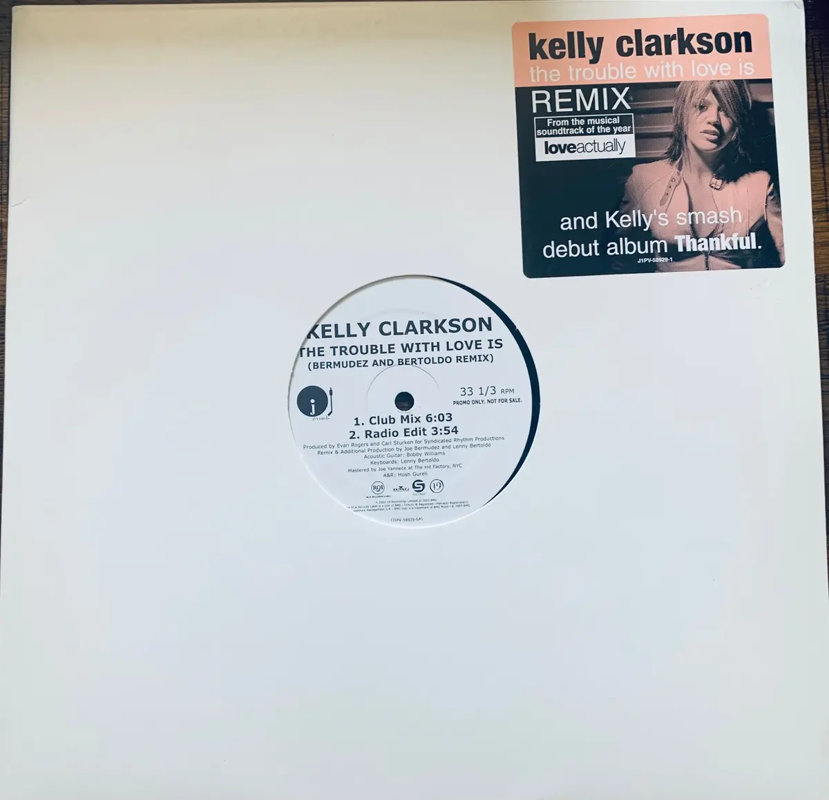 Kelly Clarkson - The Trouble With Love Is Promo 12" Remix Lp Vinyl - Used 1