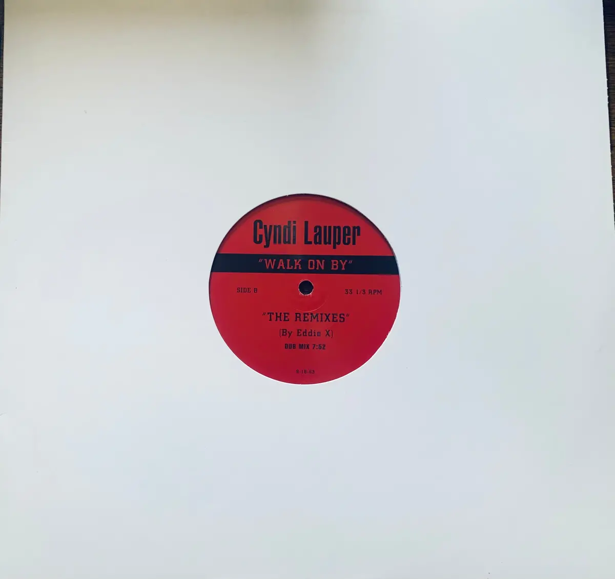 Cyndi Lauper - Walk On By Promo 12" Remix Lp Vinyl - Used 1
