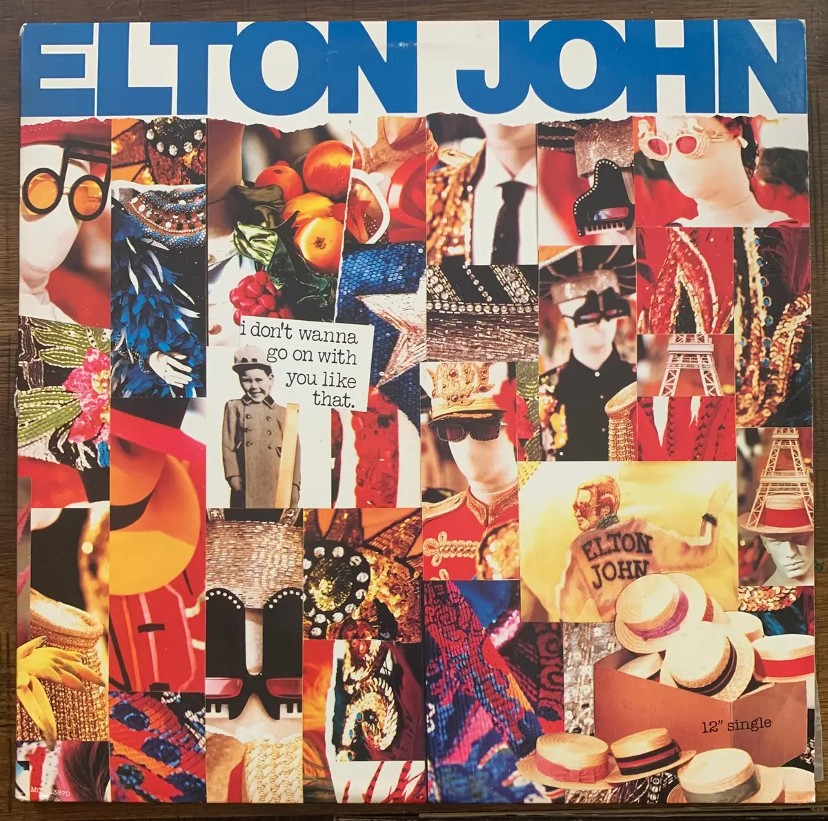Elton John - I Don't Wanna Go On With You Like That 1988 12" Lp Vinyl - Used 1