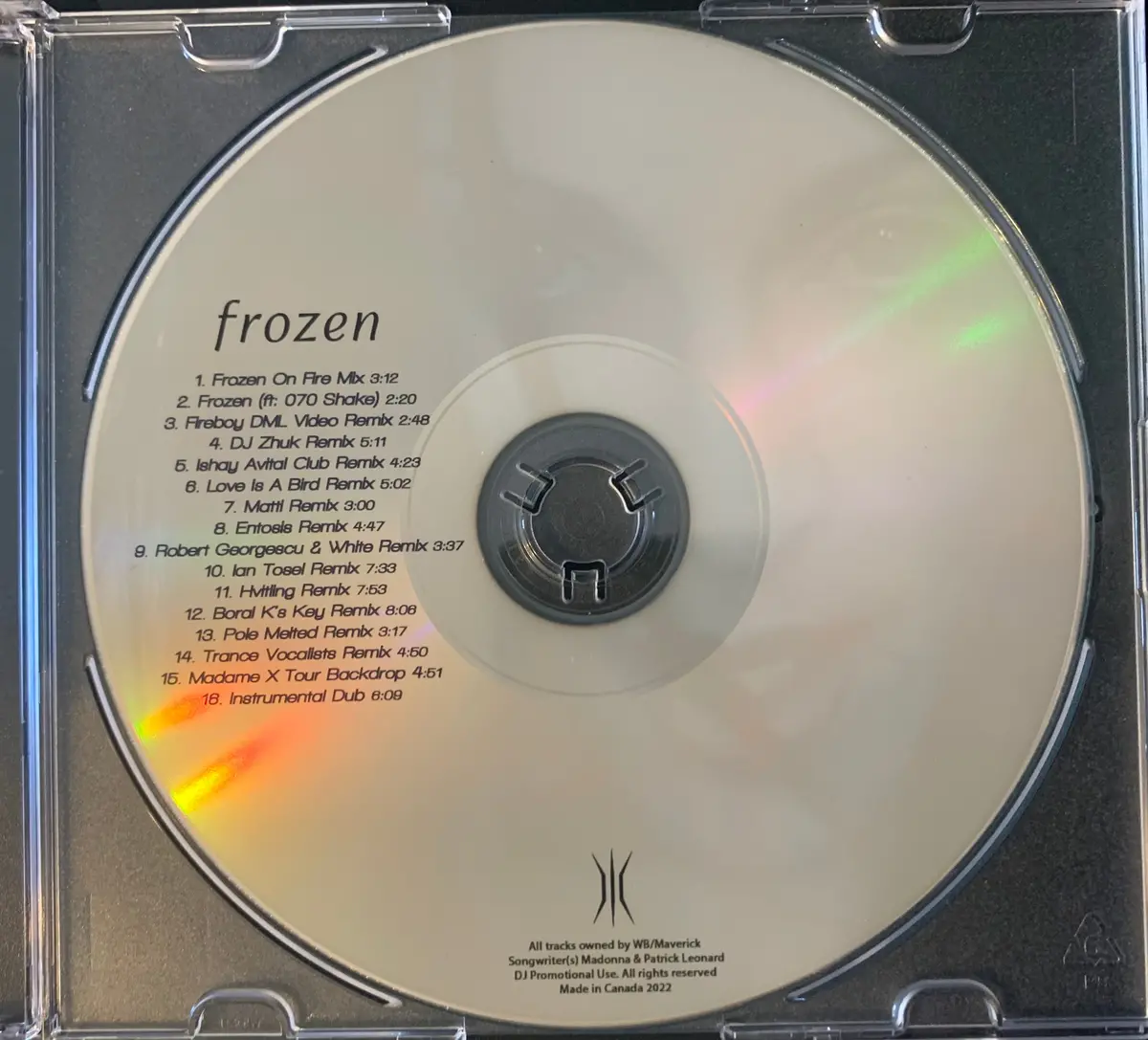 Madonna - Frozen 2022 (Dj Cd Single) Cd Art 1 2