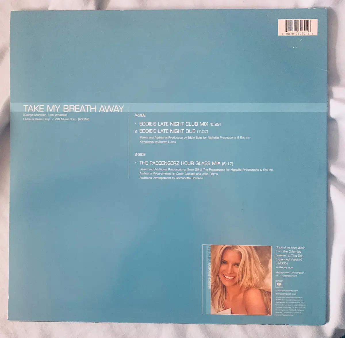 Jessica Simpson - Take My Breath Away 12" Lp Vinyl - Used 2