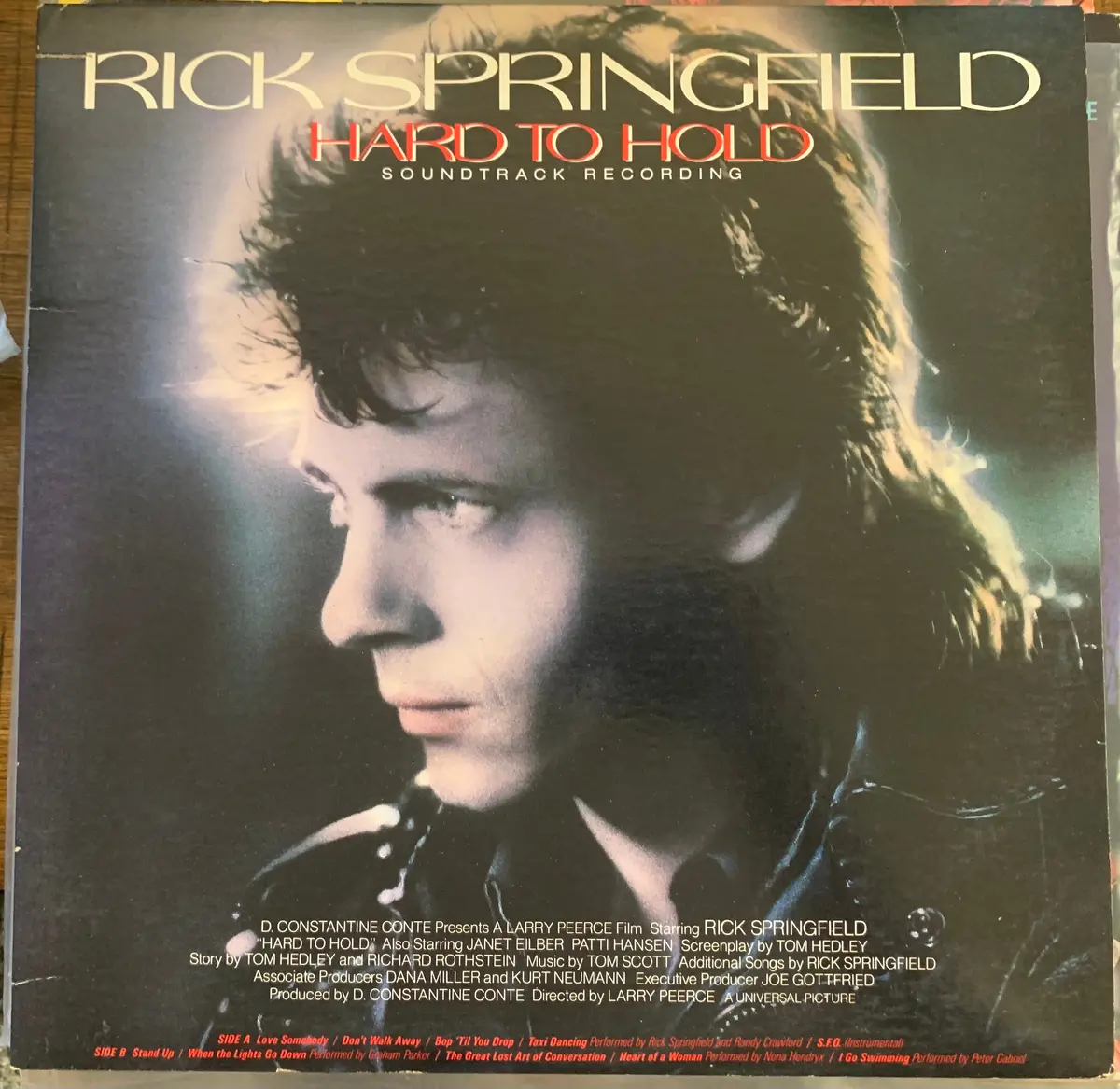 Rick Springfield - Hard To Hold Soundtrack Lp Vinyl - Used 1