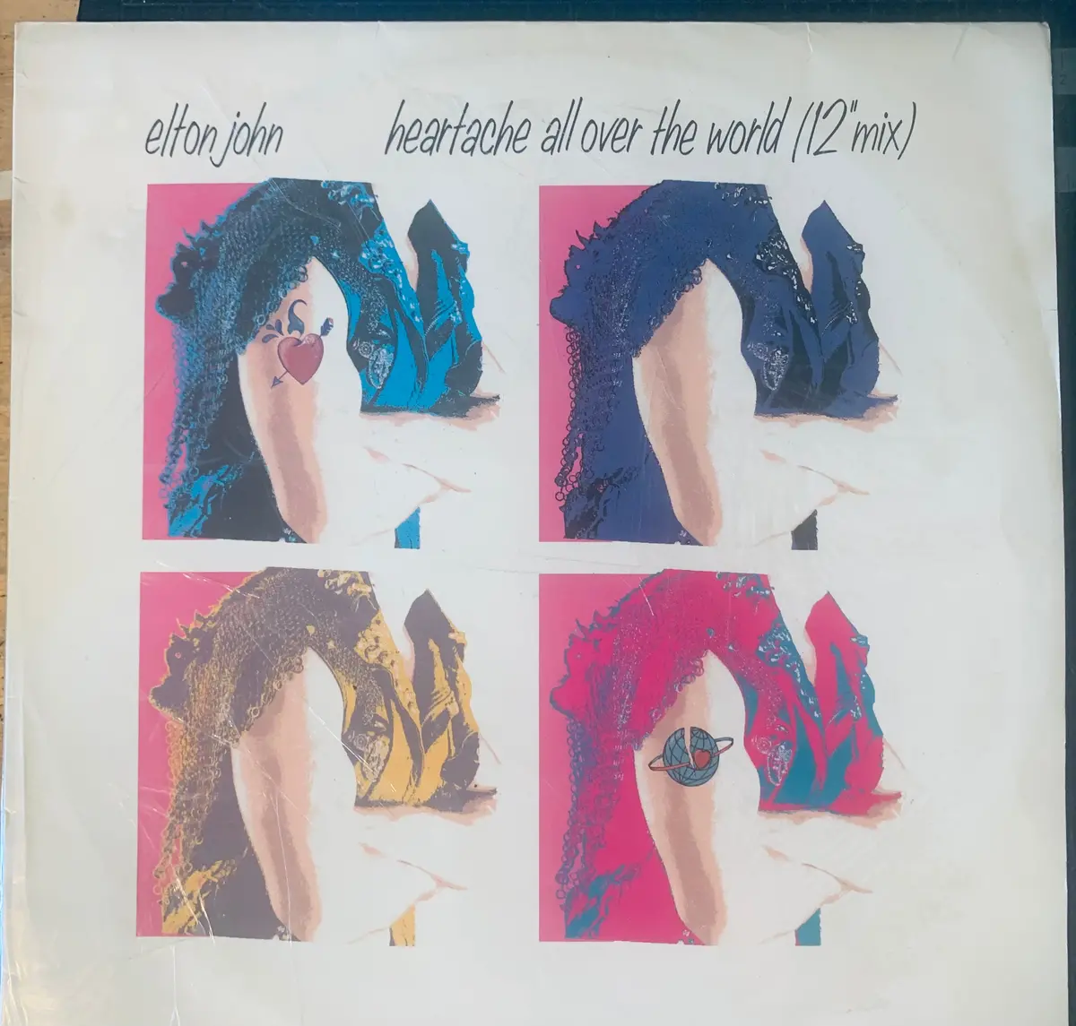 Elton John -Heartache All Over The World 12"  Lp Vinyl - Used 1