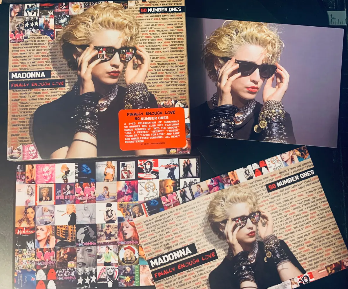 Madonna Finally Enough Love: 50 Number Ones 3Xcd + Postcard Set - New 1