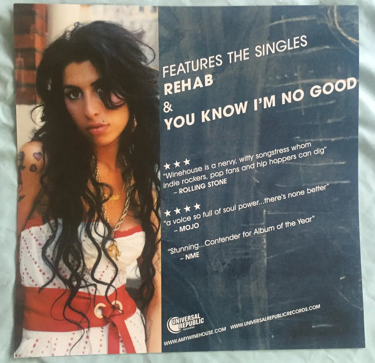 Amy Winehouse - Official Promotional Poster Flat "Back To Black" 2
