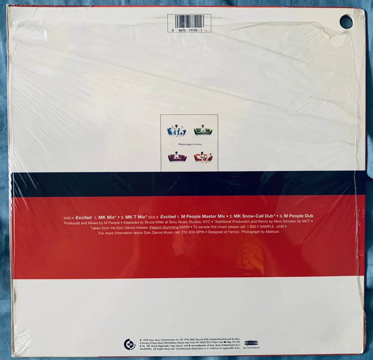 M People - Excited 12" Remix Lp Vinyl -- New/Sealed (Sort Of) 2