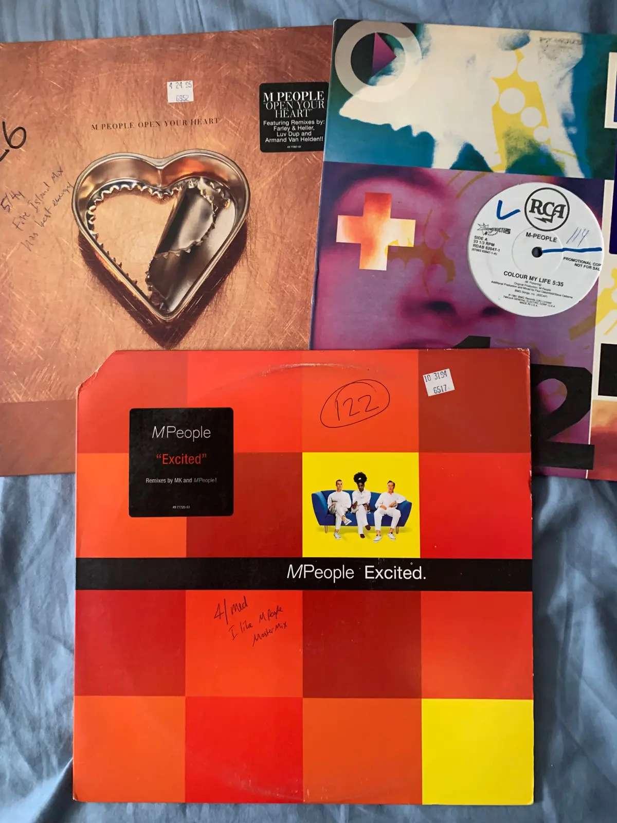 M People - Set Of 3 Remix 12" (Excited, Open Your Heart, Colour My Life) Used Vinyl 1