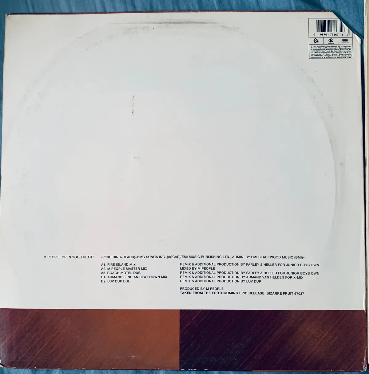 M People - Set Of 3 Remix 12" (Excited, Open Your Heart, Colour My Life) Used Vinyl 2