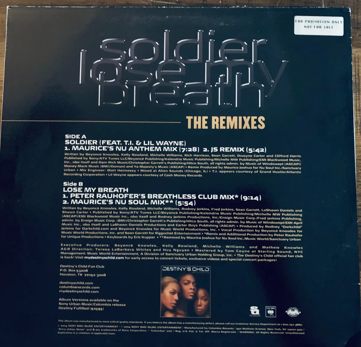 Destiny's Child (Beyonce) -Soldier / Lose My Breath - Lp Vinyl 12" - Used 2