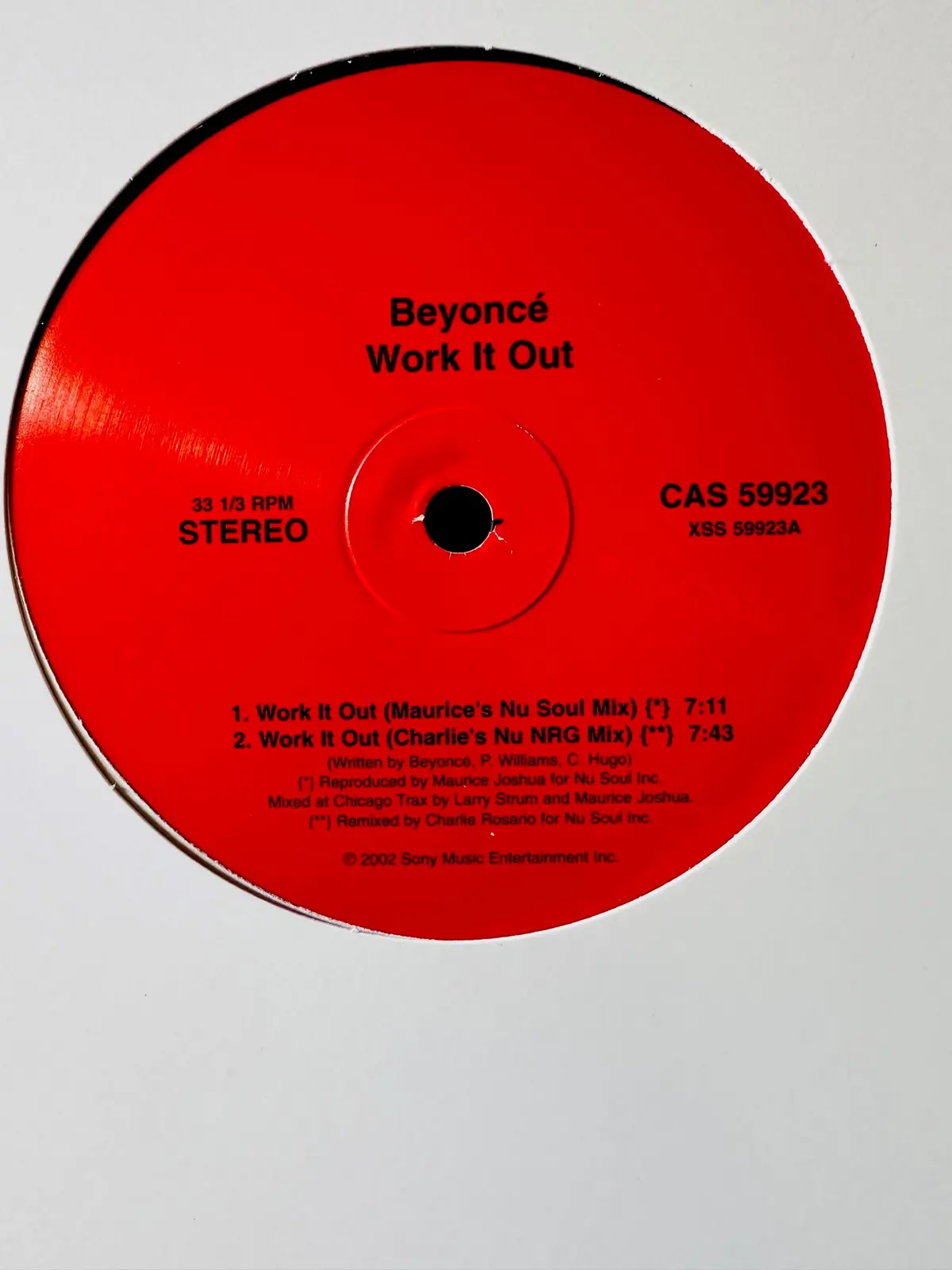 Beyonce - -Work It Out (Promo 12") Remix Lp Vinyl - 1