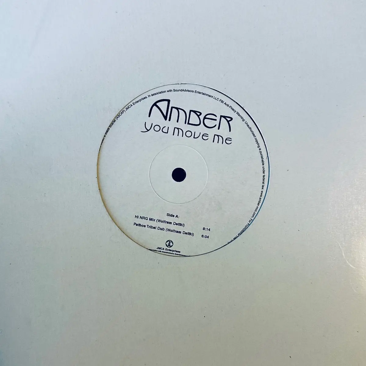 Amber -- Yoe Move Me  -- 12" Remix Lp Vinyl - Used 1