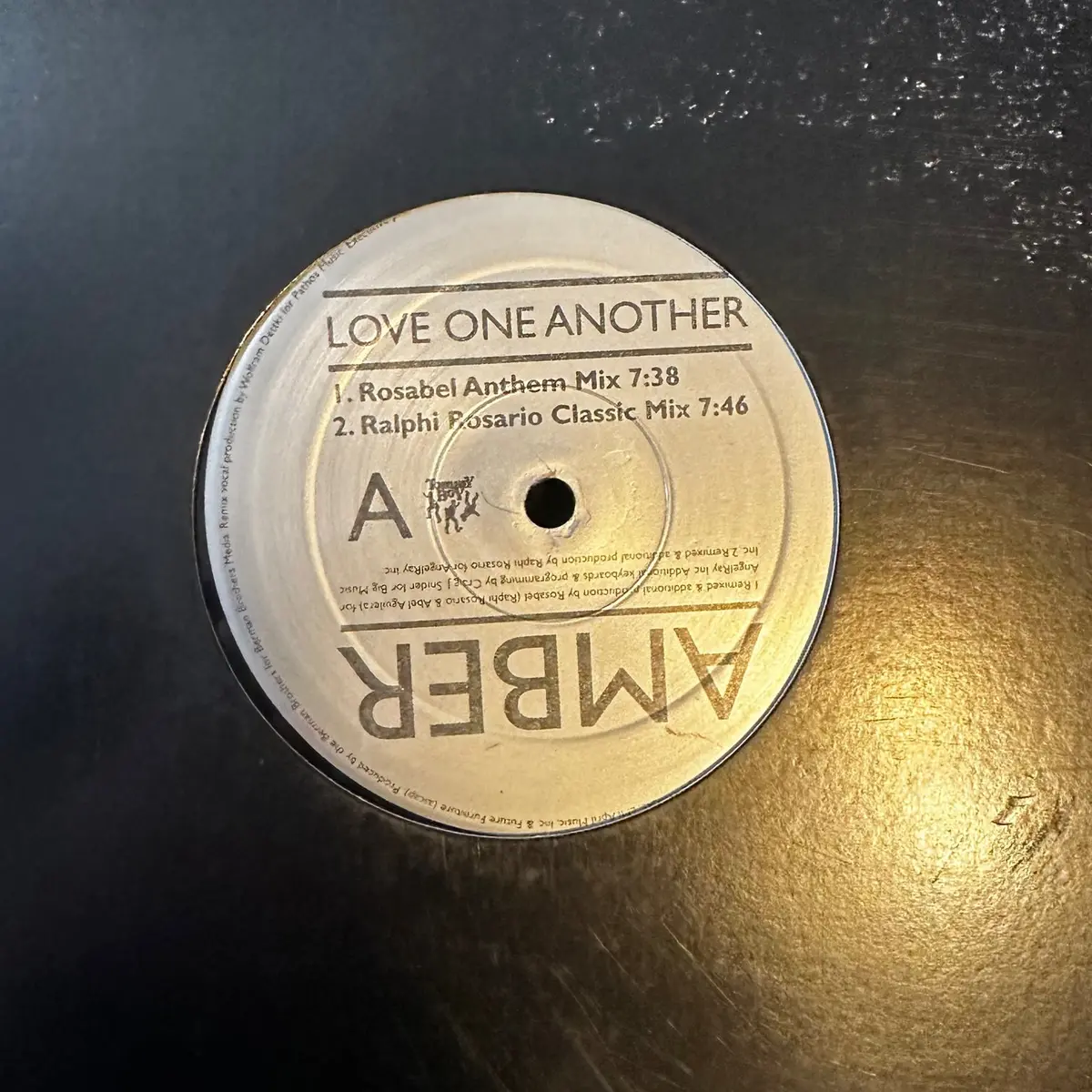 Amber -- Love One Another --  12" Remix Lp Vinyl - Used 1