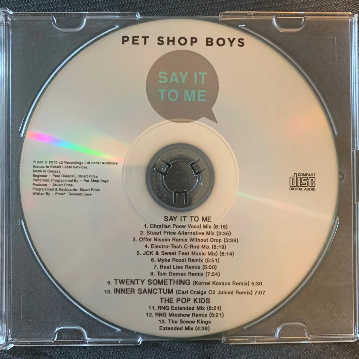 Pet Shop Boys - Say It To Me (Remix Ep) Dj Cd Single 2
