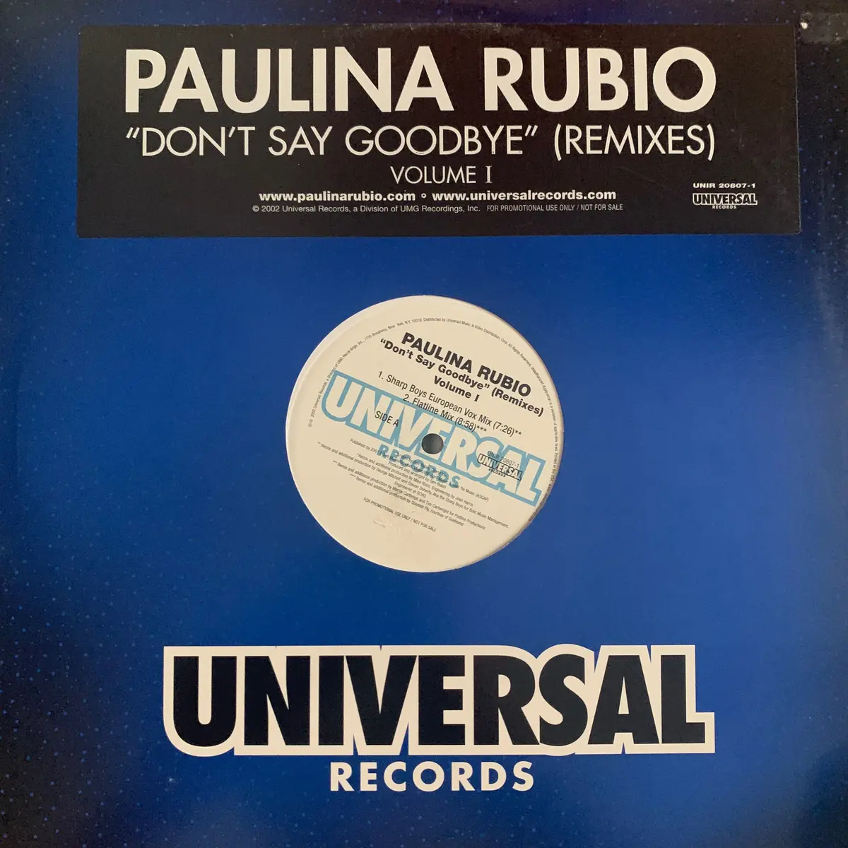Paulina Rubio - Don't Say Goodbye (Remixes) Volume 1 (Lp 12") Vinyl -Used 1