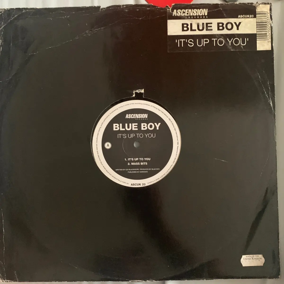 Blue Boy - It's Up To You Uk 12" Used 1996 Lp Vinyl 1