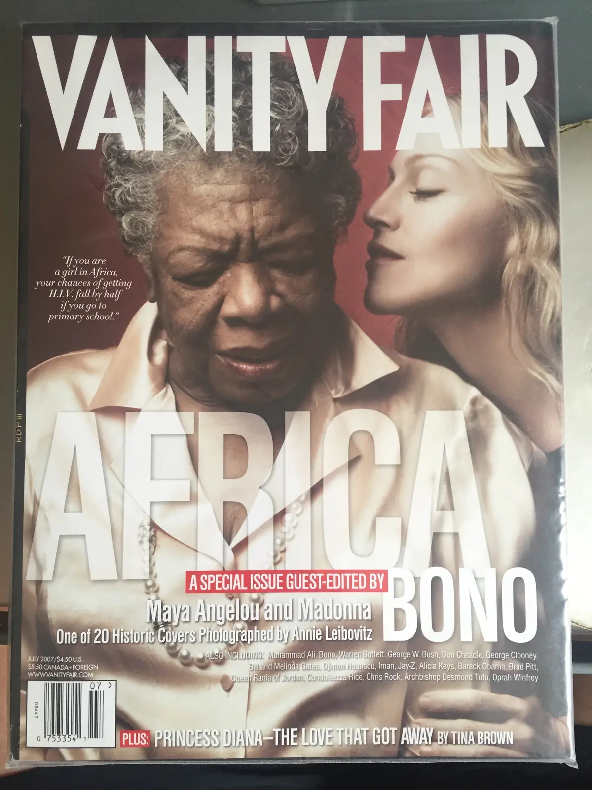 Madonna - Vanity Fair July 2007 W/ Maya Angelou Magazine 1