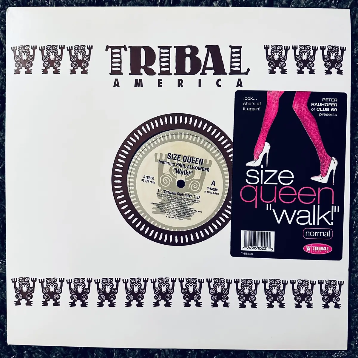 Size Queen Ft: Paul Alexander -- Walk! 12" Lp Vinyl - Used 1