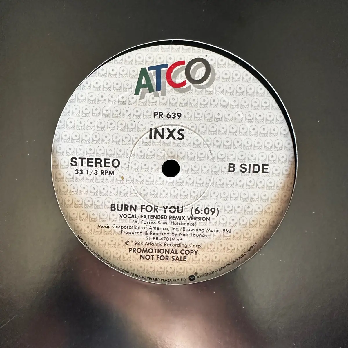 Inxs -- Burn For You 12" Remix  (Promo) Lp Vinyl - Used 1