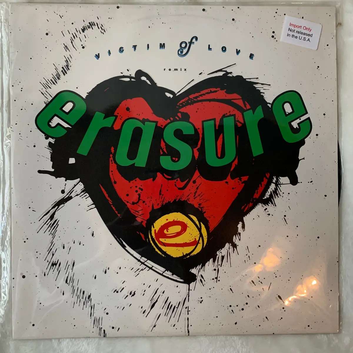 Erasure - Victim Of Love (Remix) Uk 12" Version Lp Vinyl - Used 1