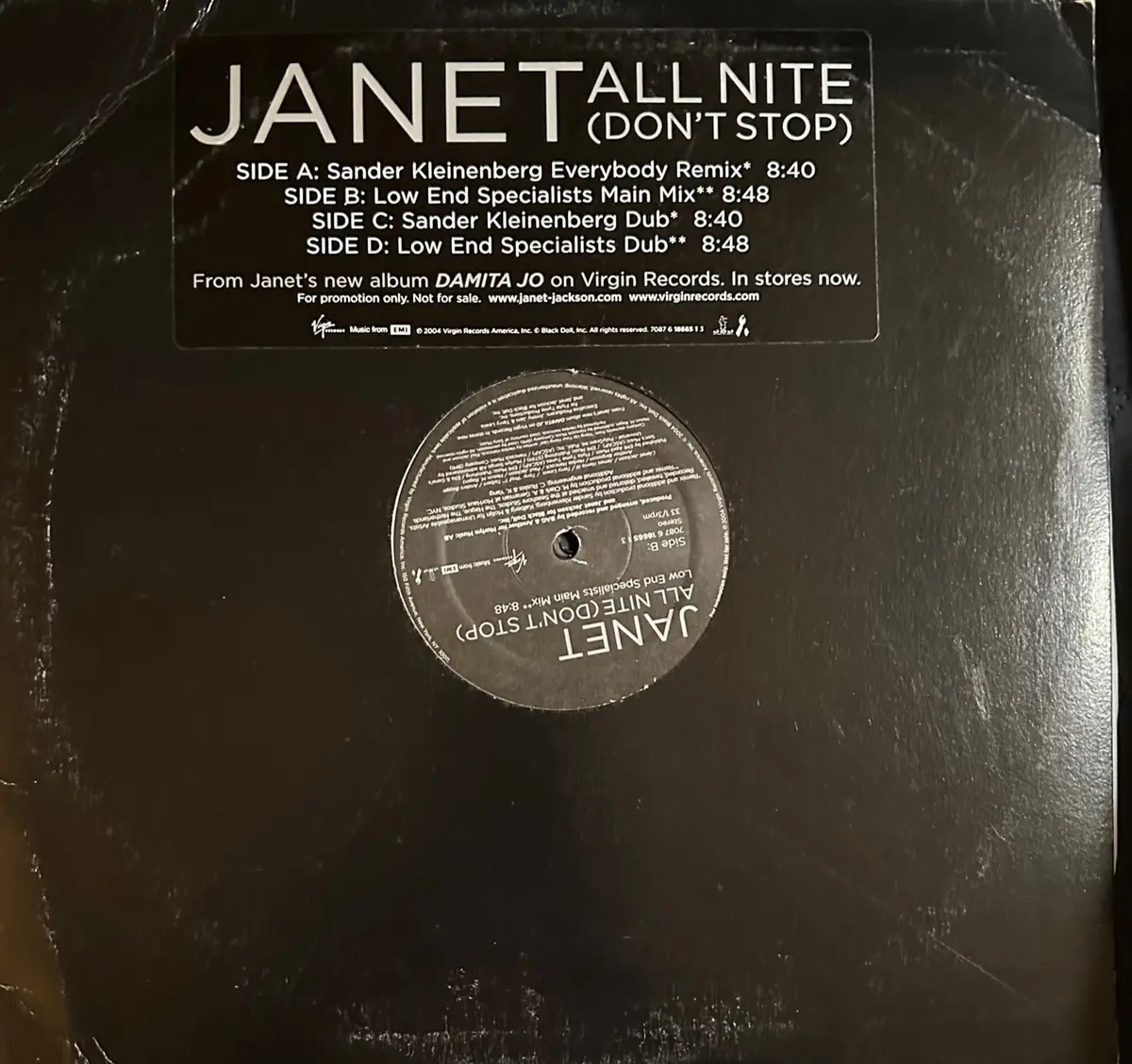 Janet Jackson - All Nite (Don't Stop) 2X12" Single Lp Vinyl - Used 1