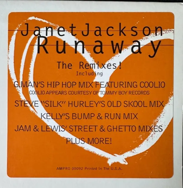 Janet Jackson --Runaway / 12" Single Lp Vinyl - Used 2
