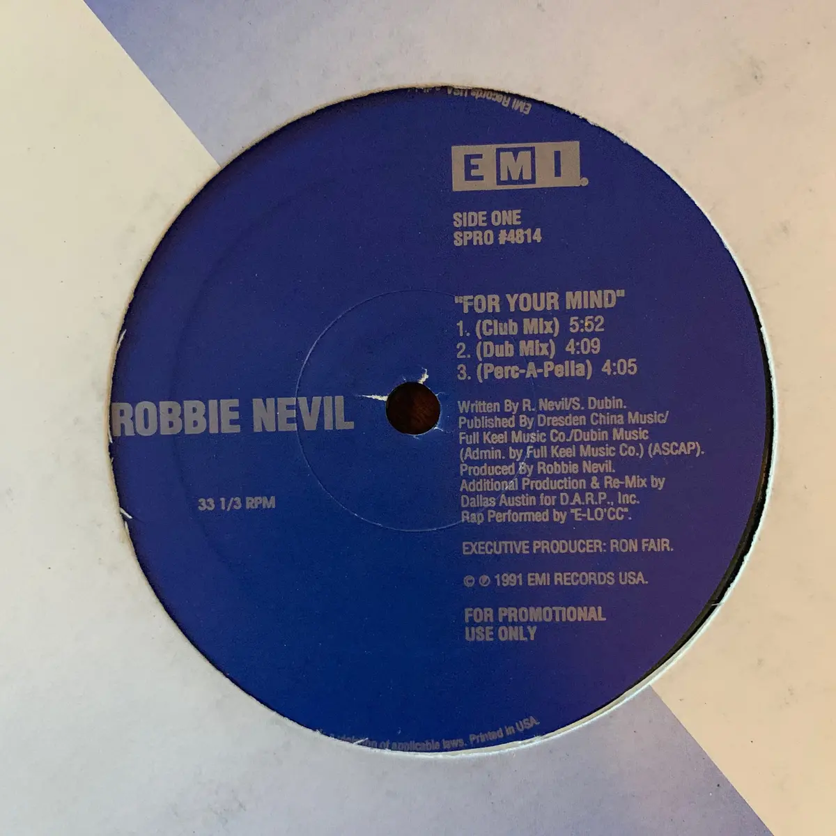 Robbie Nevil - For Your Mind (1991) 12" Remix Vinyl Promo - 1
