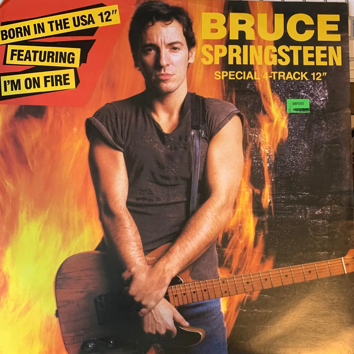 Bruce Springsteen - I'm On Fire (Uk) 12" Remix Lp Vinyl - Used 1