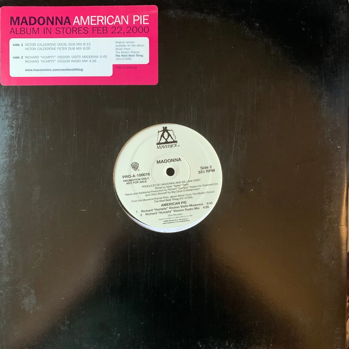Madonna - American Pie (Promo) 12" Lp Vinyl 1999 - Used 1