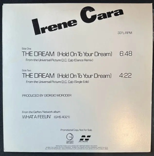 Irene Cara - The Dream 12" Single (Promo) Lp Vinyl - Used 1
