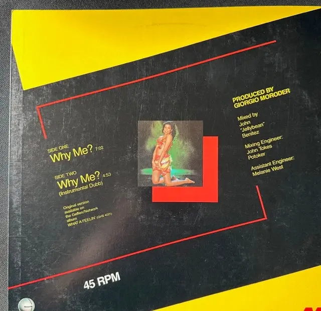 Irene Cara - Why Me? 12" Single (Promo) Lp Vinyl - Used 2