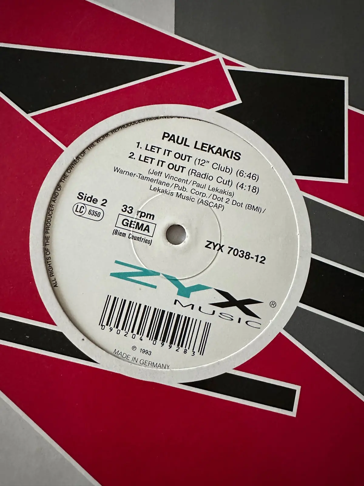 Paul Lekakis - Let It Out (1993 12" Single) Import - Used 2