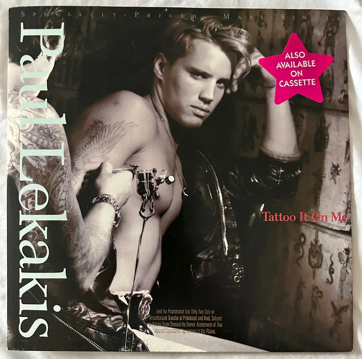 Paul Lekakis - Tattoo It On Me (12" Single) Lp Vinyl  - Used 1