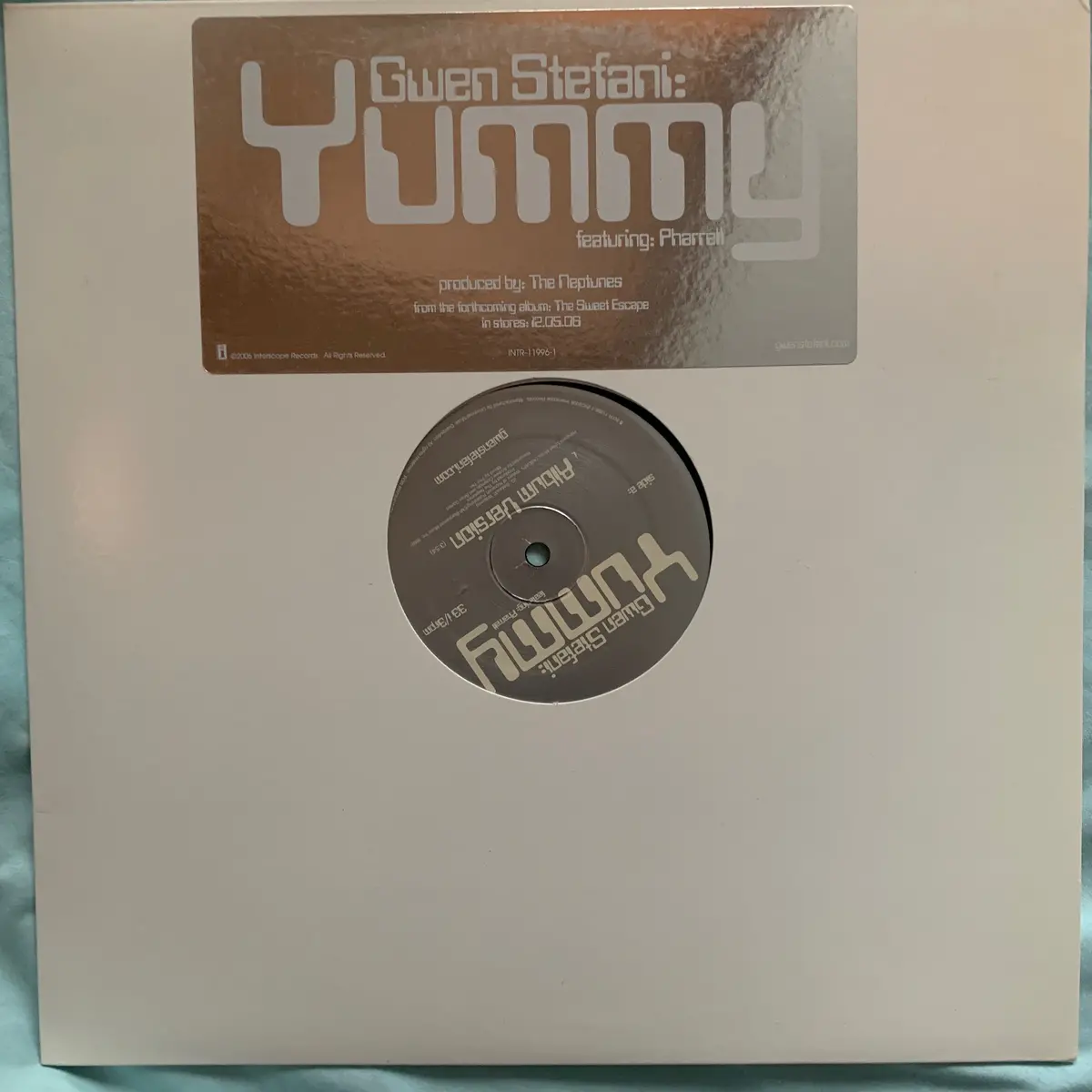 Gwen Stefani - Yummy Promotional 12" Lp Vinyl - 1