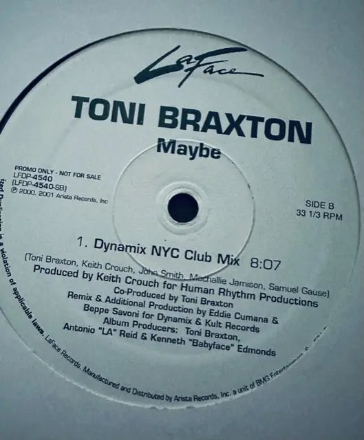 Toni Braxton -Maybe - - Promo 12" Lp Single Vinyl - Used 1