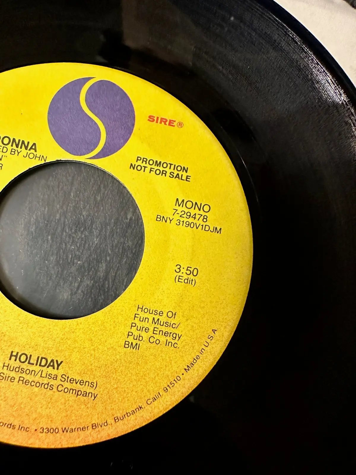 Madonna - Holiday (Promo Only) 45 Record 7" -- Used 2