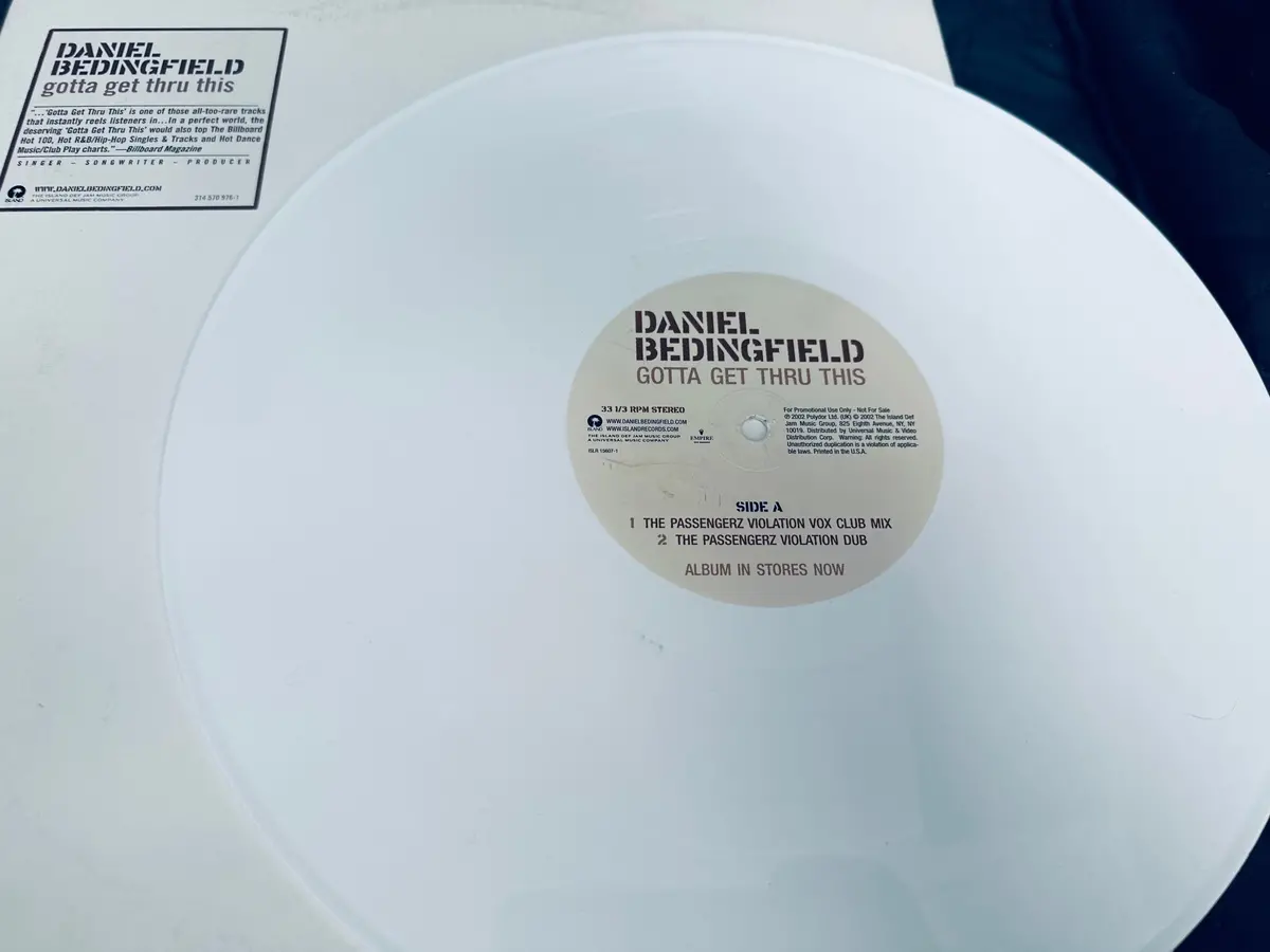 Daniel Bedingfield - Gotta Get Thru This 12" White (Promo) Vinyl Single (Remixes) Used 2